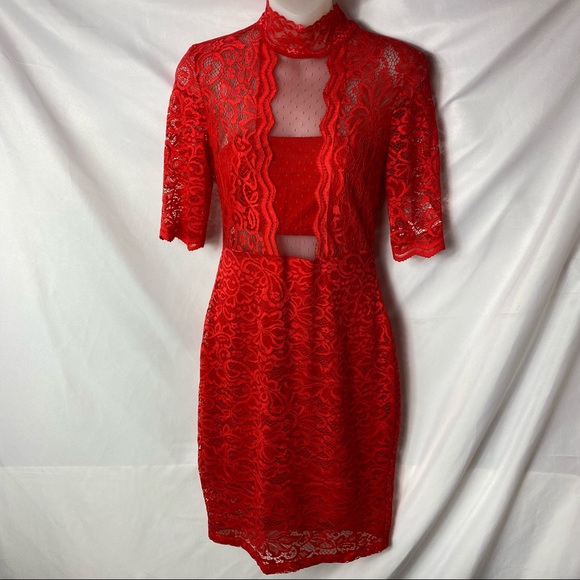 Express red dress - Picture 1 of 3